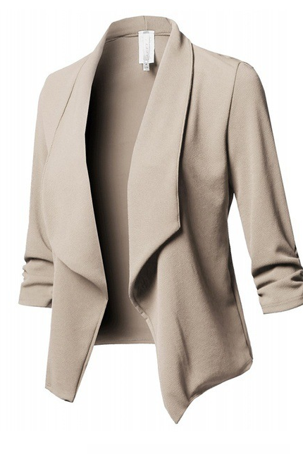 Slim Long-sleeved Solid Color Jacket