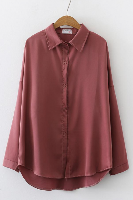 Retro Design Fashion Temperament Long-sleeved Shirt Top
