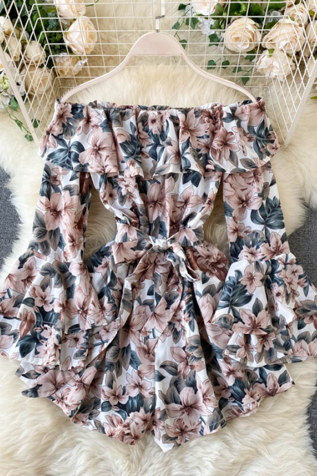 Fashion Sexy Floral Pattern Jumpsuit
