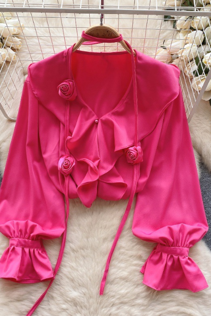 Cheap V Neck Sweet Pink Frill Bow Fold Summer T shirt Women Korean