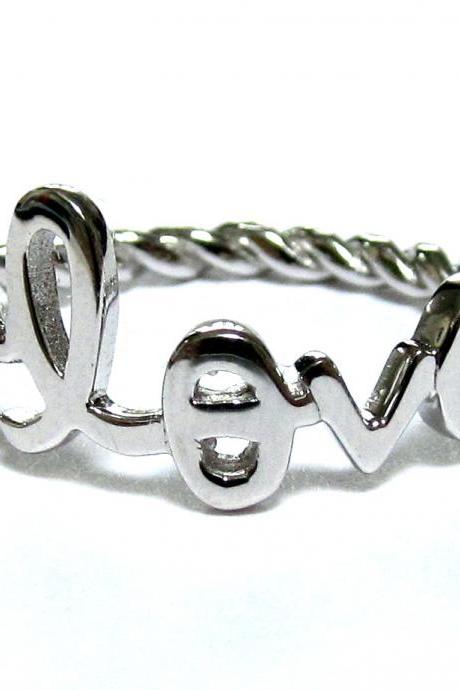 Love Ring-script Letter Love Ring