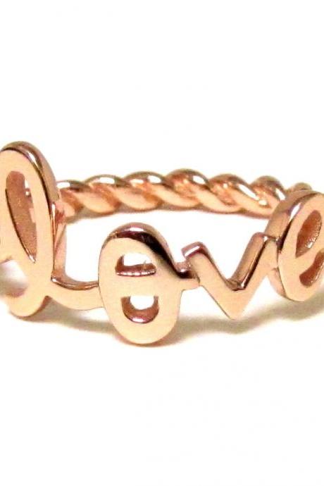 Love Ring-script Letter Love Ring