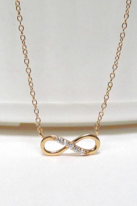 Necklace-petite Gold Over Sterling Silver Necklace With
