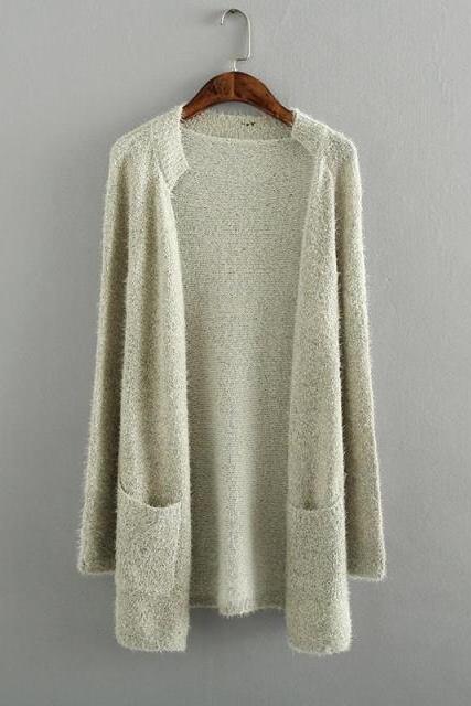 Long-sleeved knit cardigan sweater jacket WE11104PO