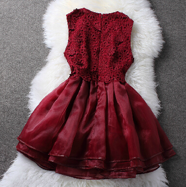 Round Neck Embroidered Red Women Blouse main image 0