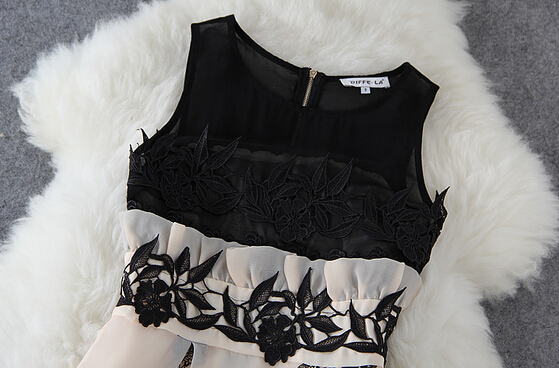 Sleeveless Embroidered Dress