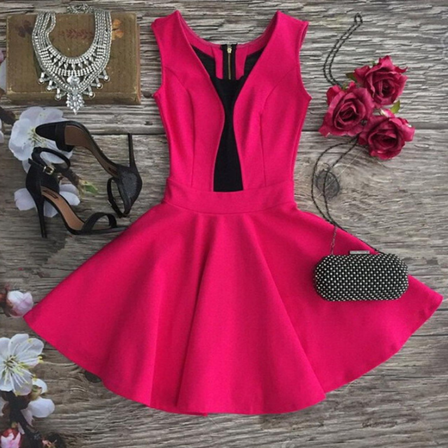 Design Vneck Zipper Sleeveless Dress We91704po on Luulla